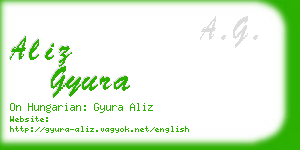 aliz gyura business card